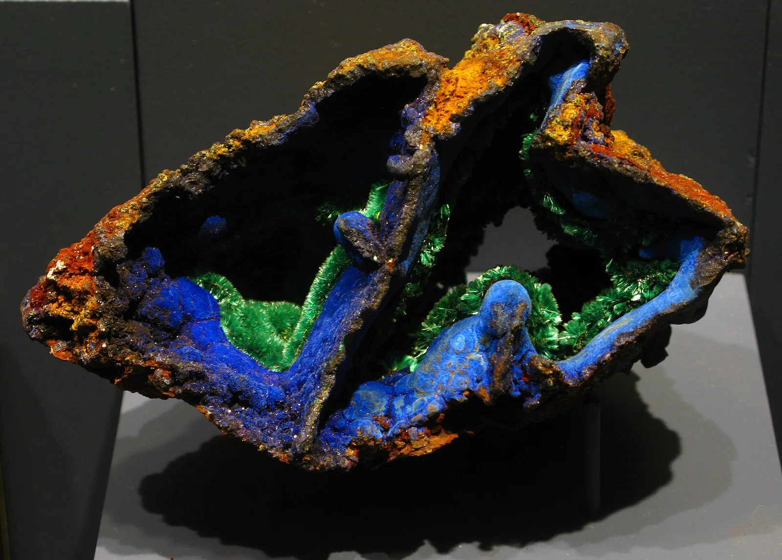 Azurite + Malachite, Copper Queen, NMNH — Bisbee airbnb marketing