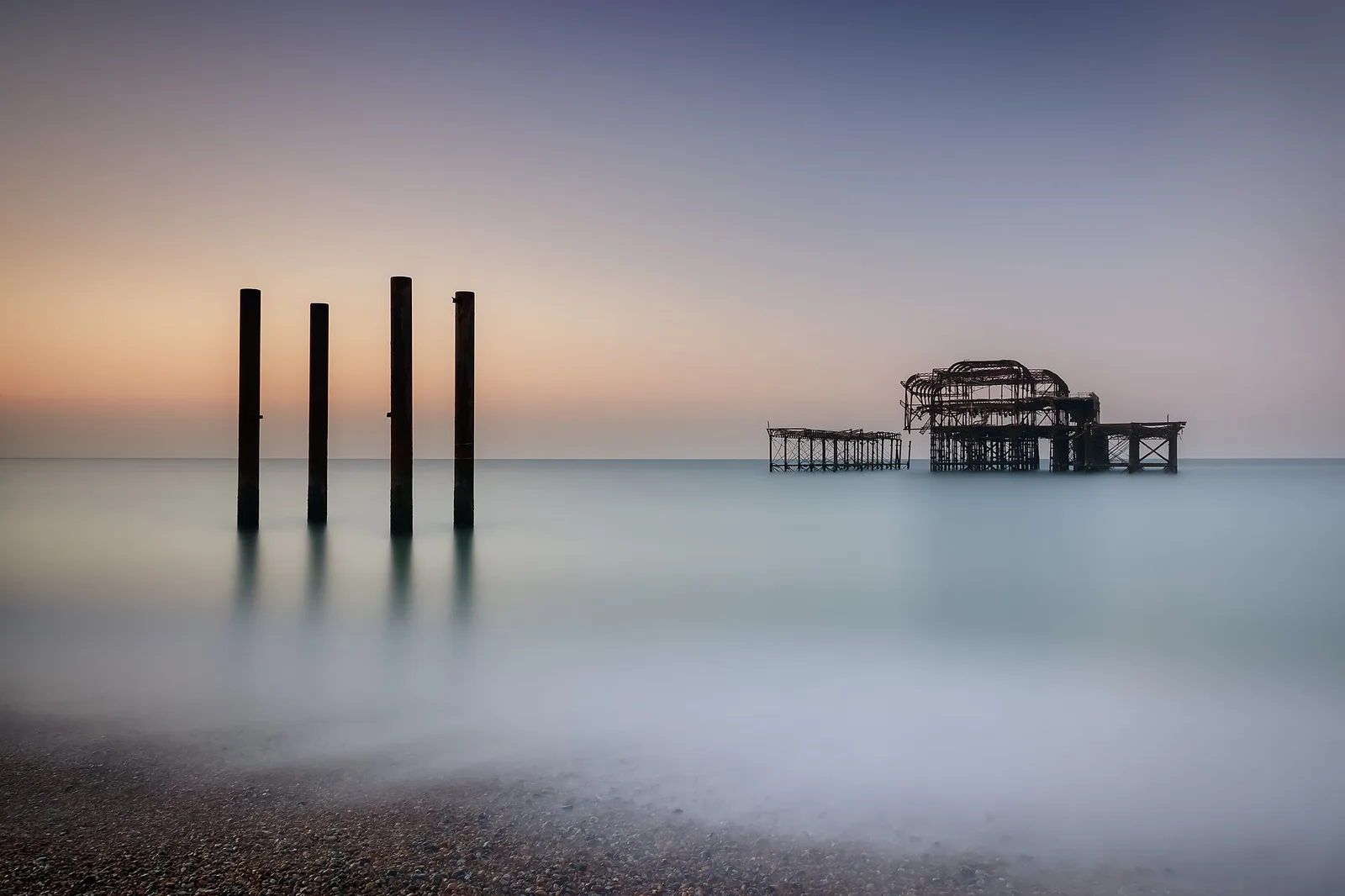 Sunrise at West Pier — Brighton airbnb marketing