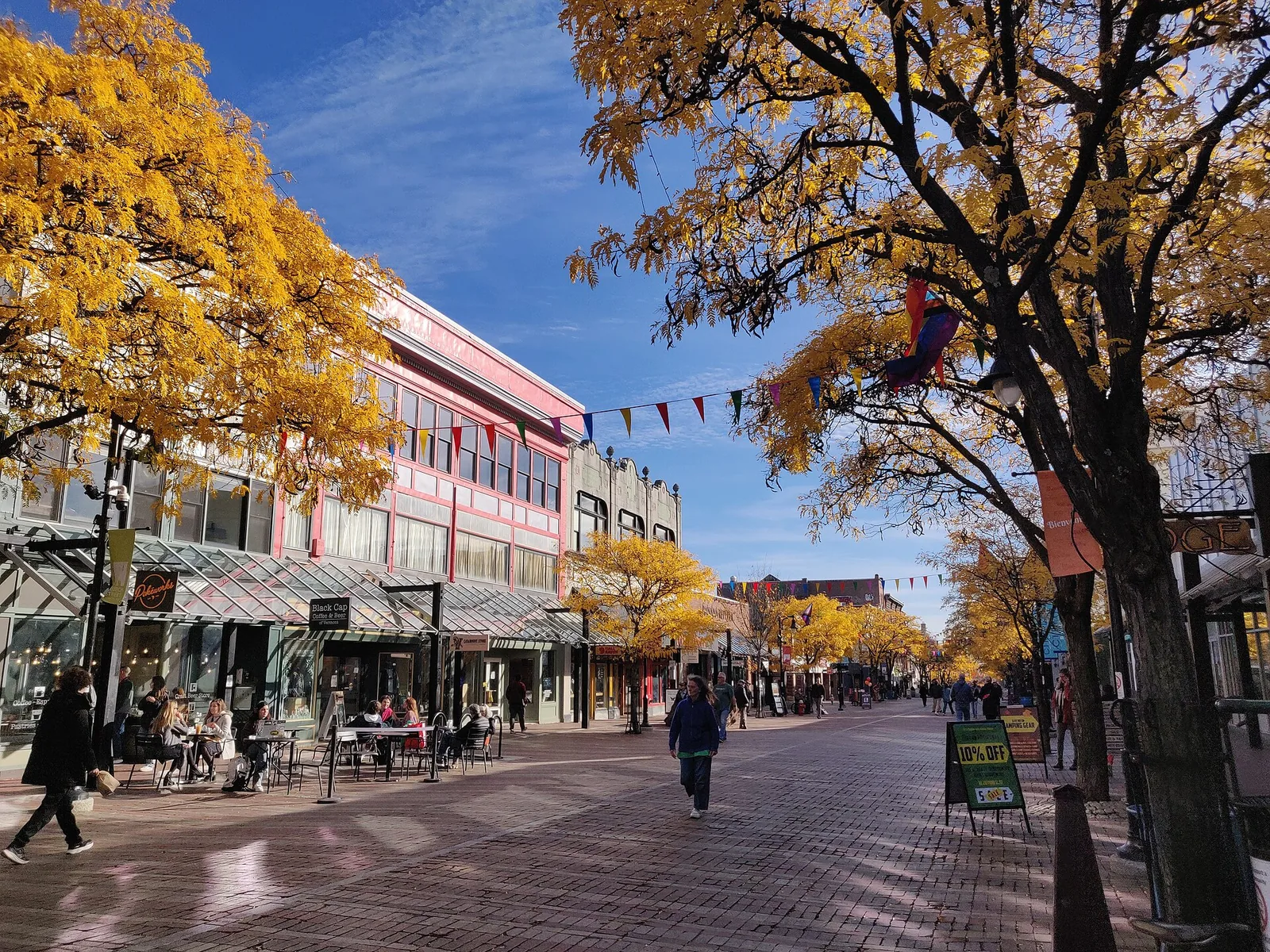 Church Street Marketplace In Autumn — Burlington Vermont waterfront