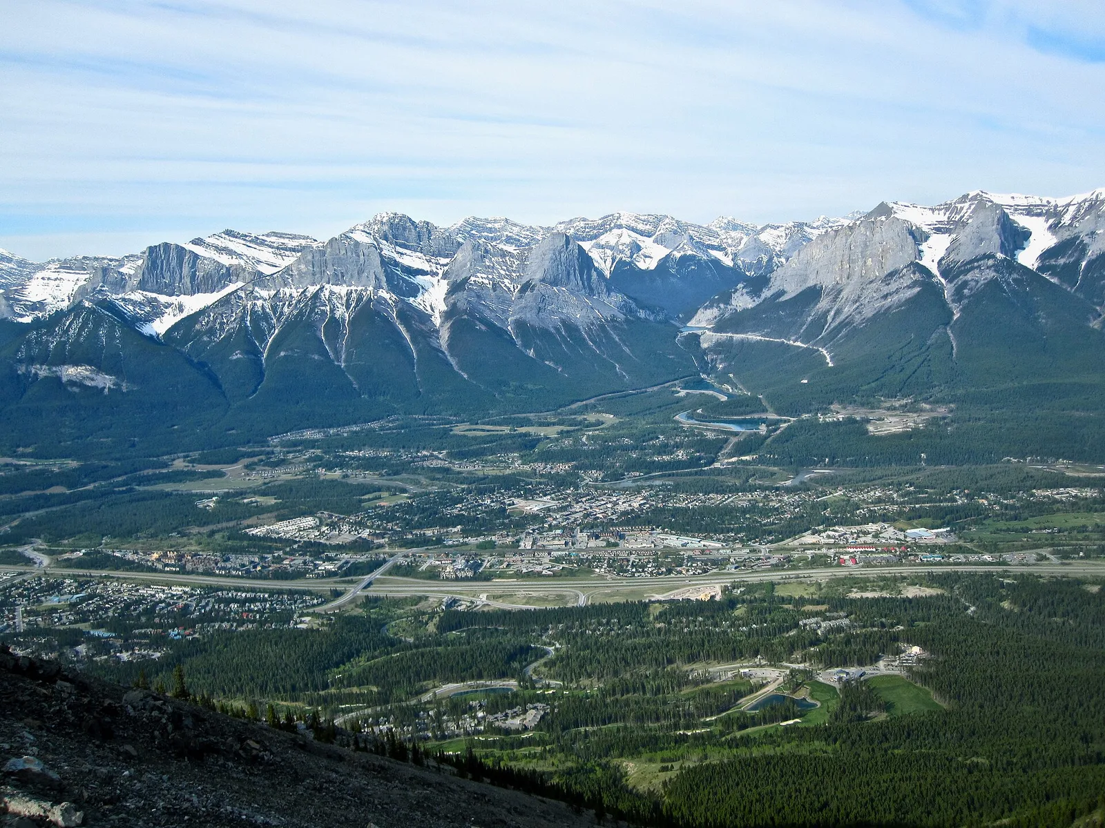 Canmore from Lady MacDonald Teahouse — Canmore airbnb marketing
