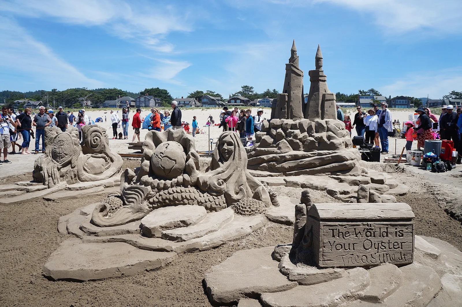 Sand sculptures panoramio — Cannon Beach airbnb marketing