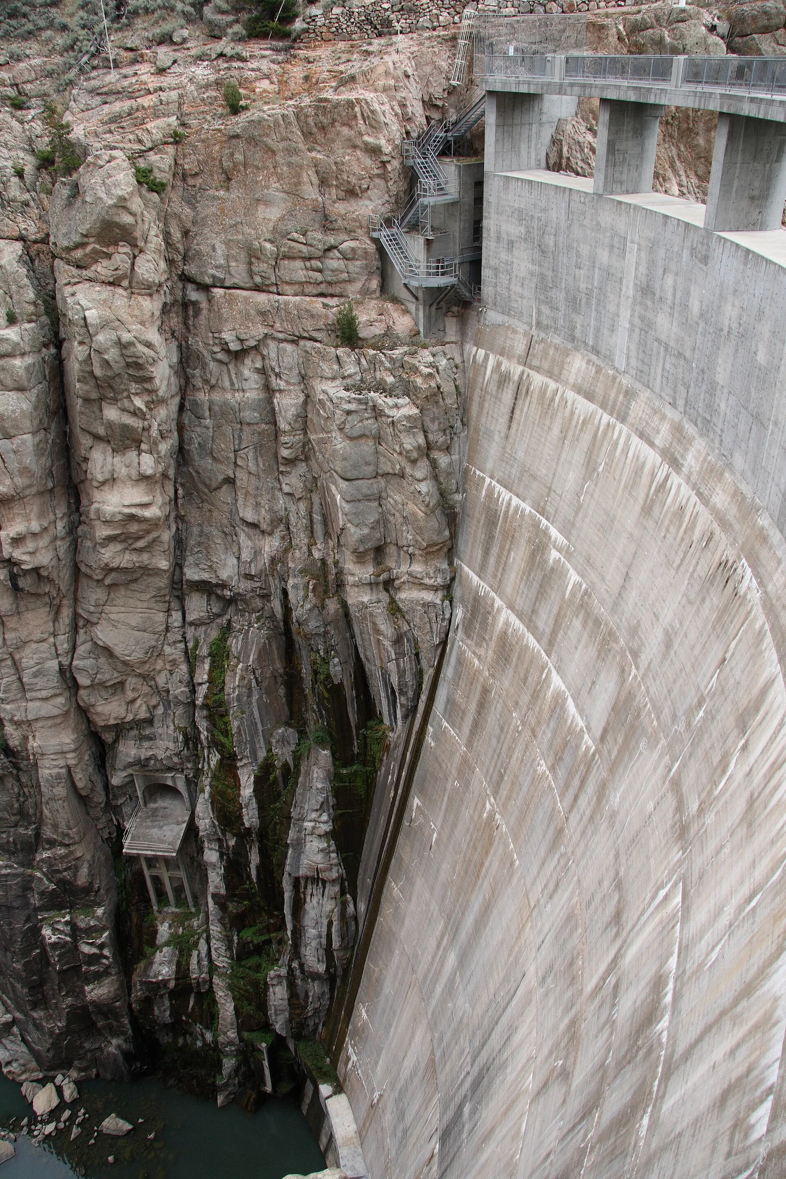 Buffalo Bill Dam downstream face — Cody airbnb marketing