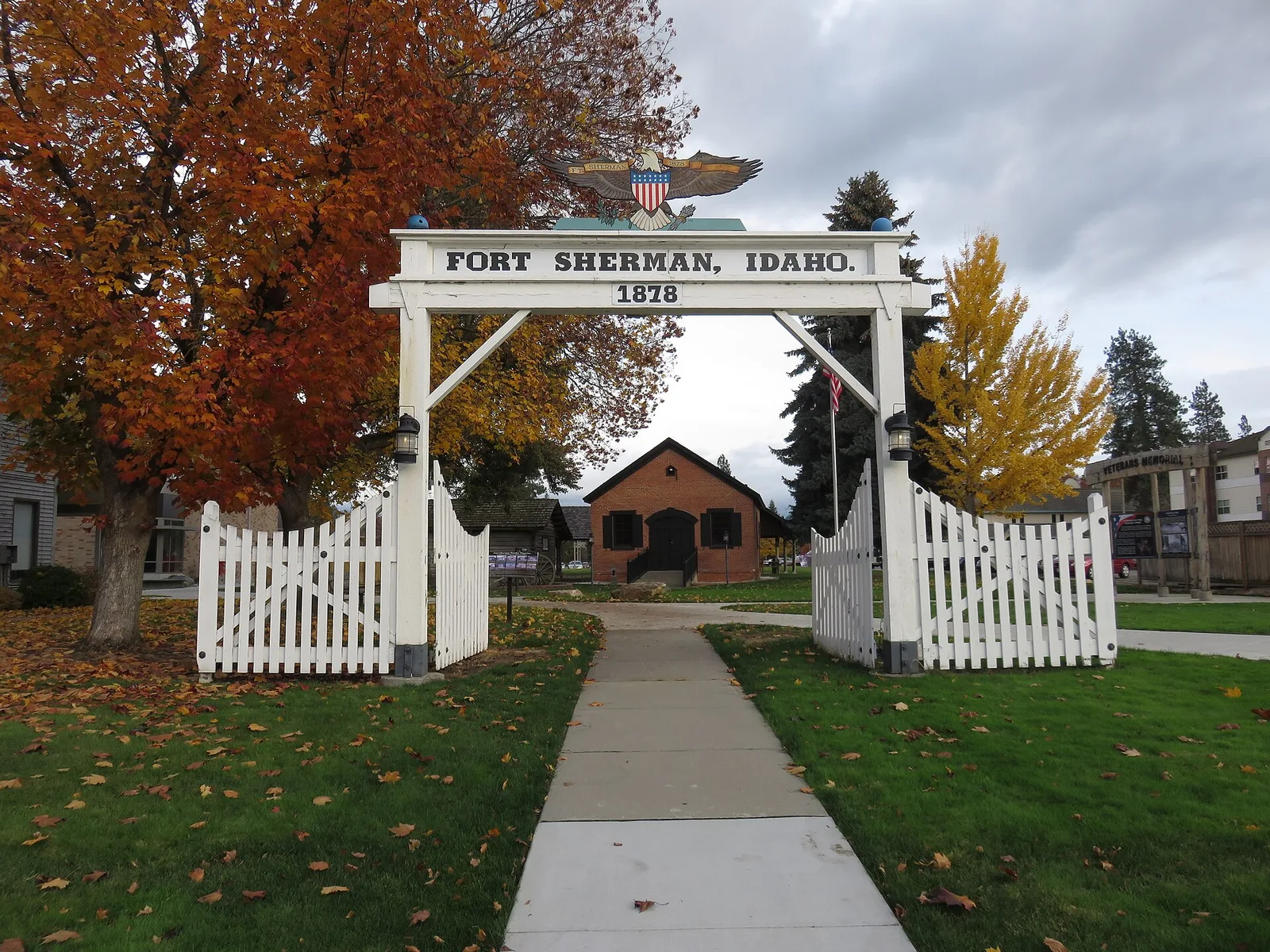 Fort Sherman gate — Coeur d'Alene airbnb marketing
