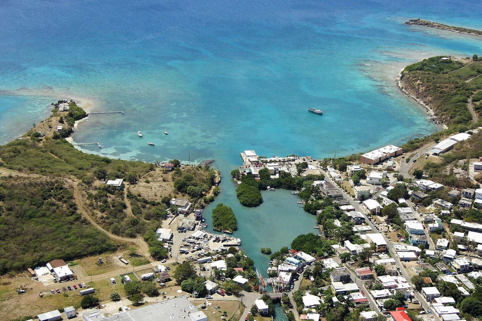 Dewey, Culebra, from the air — Culebra airbnb marketing