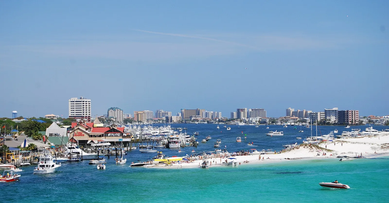 View of Destin, Florida from the Destin Harbor — Destin airbnb marketing