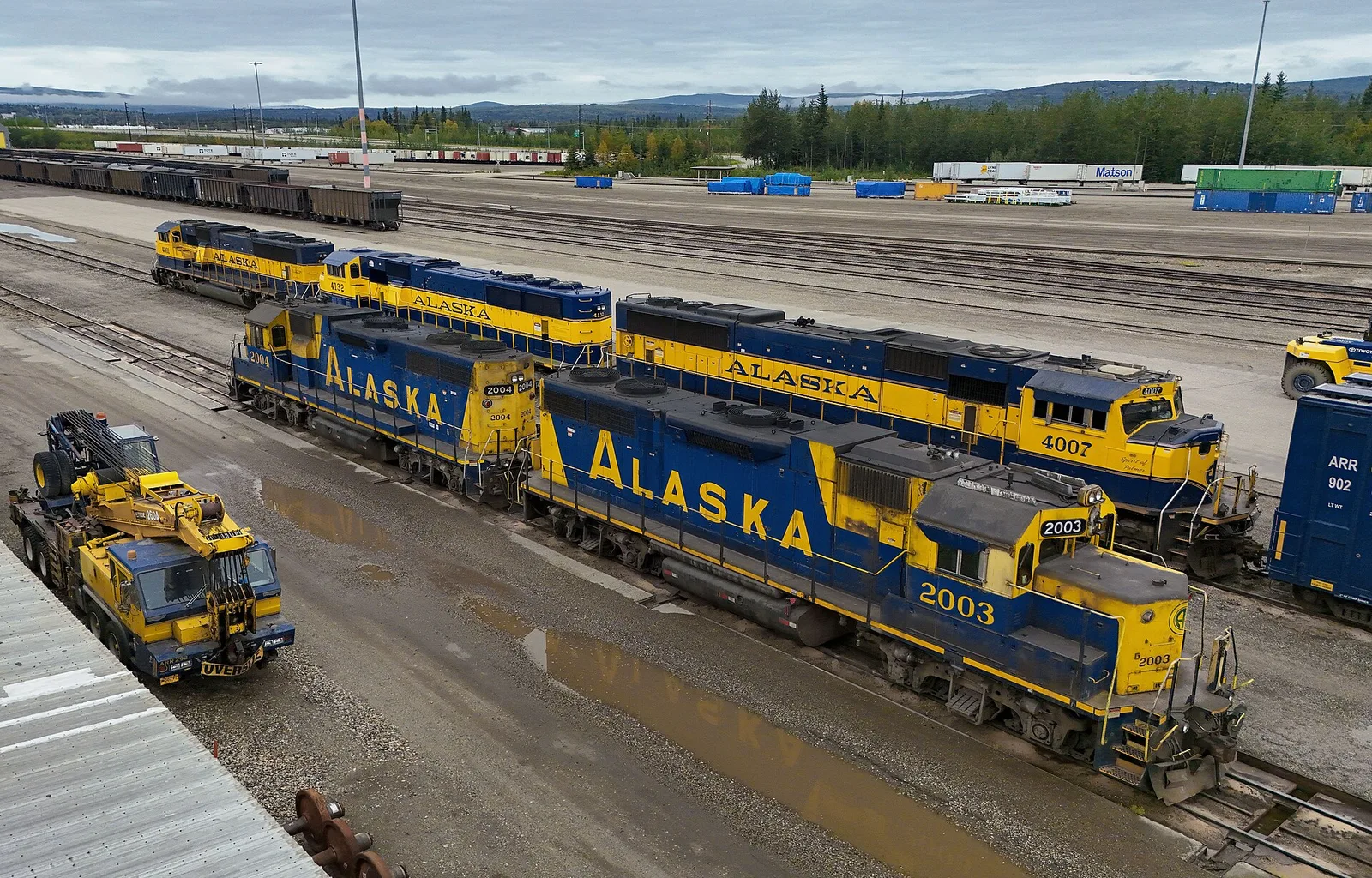 Alaska Railroad yard in Fairbanks, AK — Fairbanks airbnb marketing