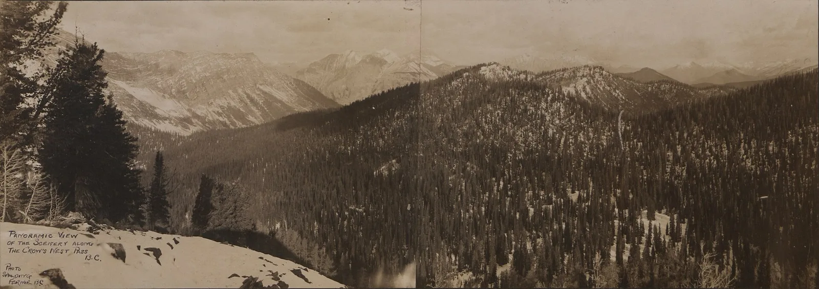 Panoramic view of the scenery along the Crow's Nest Pass, British Columbia — Fernie airbnb marketing