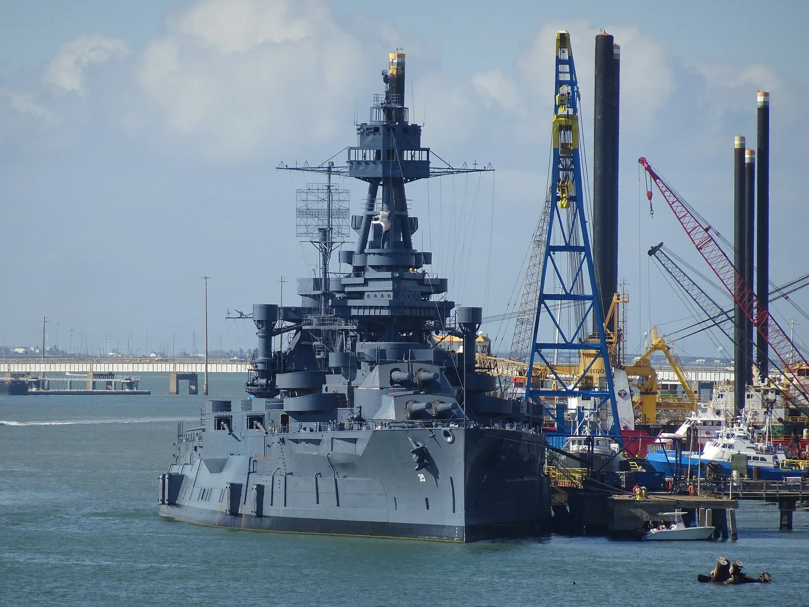 USS Texas in Galveston 2025 12 27 — Galveston airbnb marketing