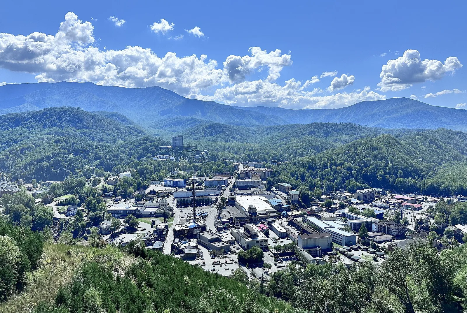 Gatlinburg, Tennessee, viewed from the Gatlinburg SkyPark 3 — Gatlinburg airbnb marketing