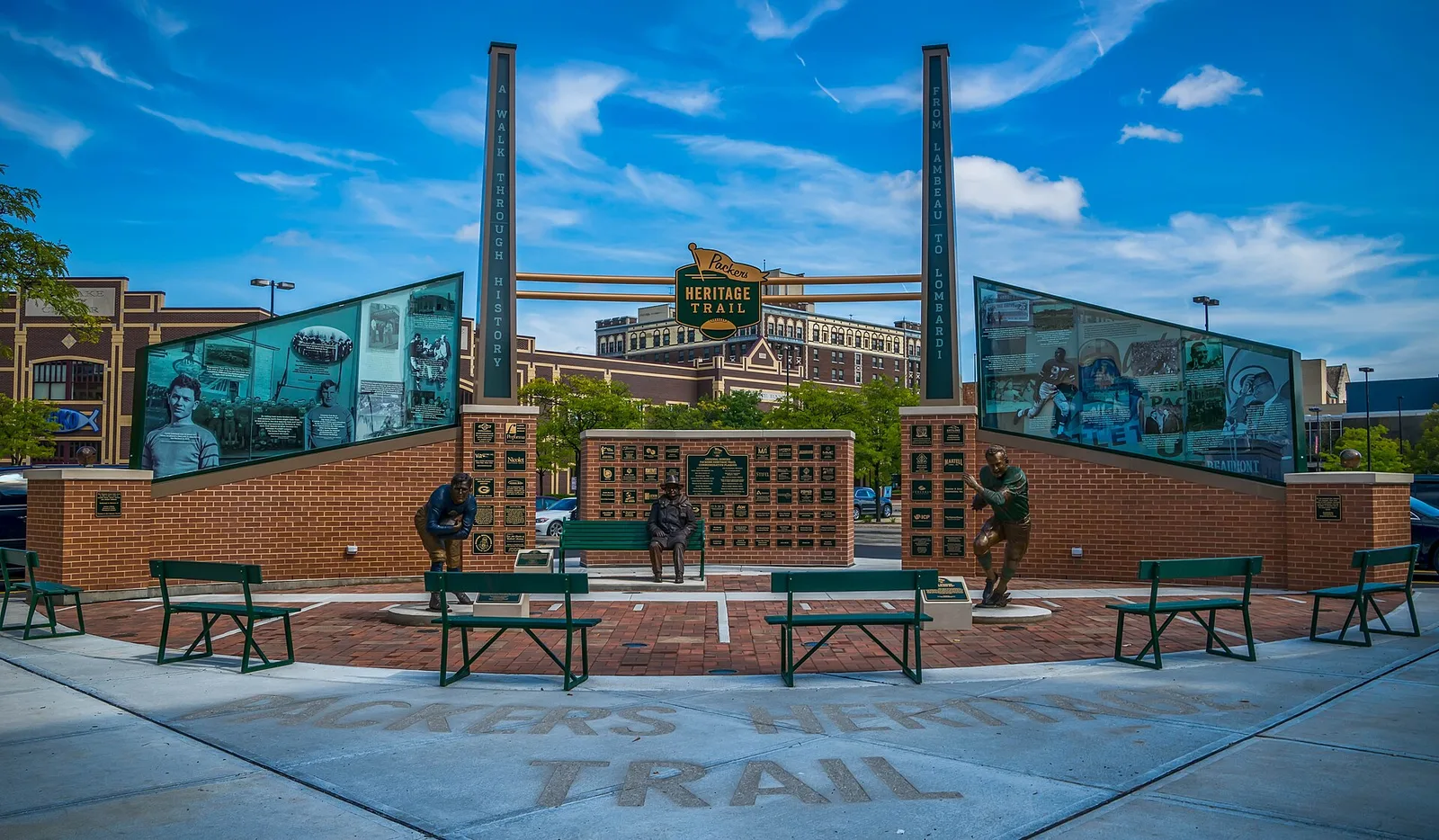 Packers Heritage Trail Plaza — Green Bay airbnb marketing