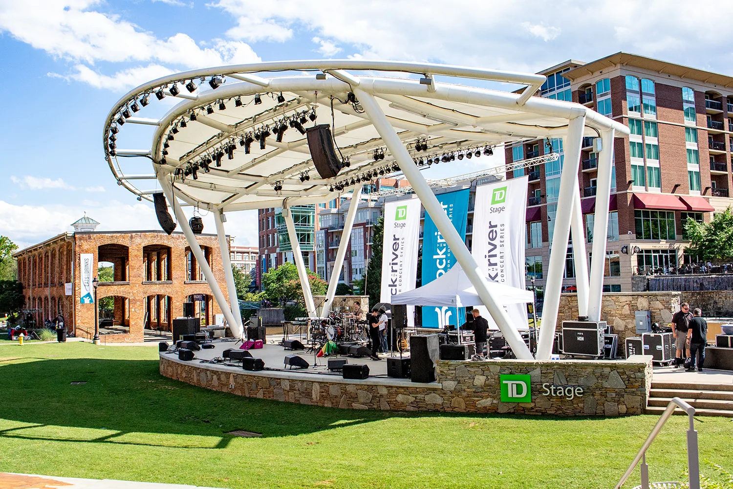 TD Stage At The Peace — Falls Park on the Reedy Greenville