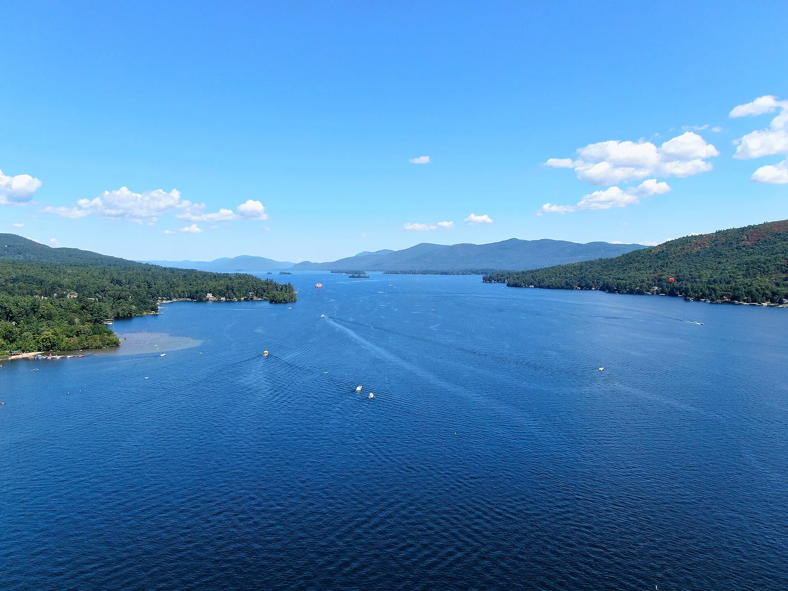 Lake George aerial view — Lake George airbnb marketing