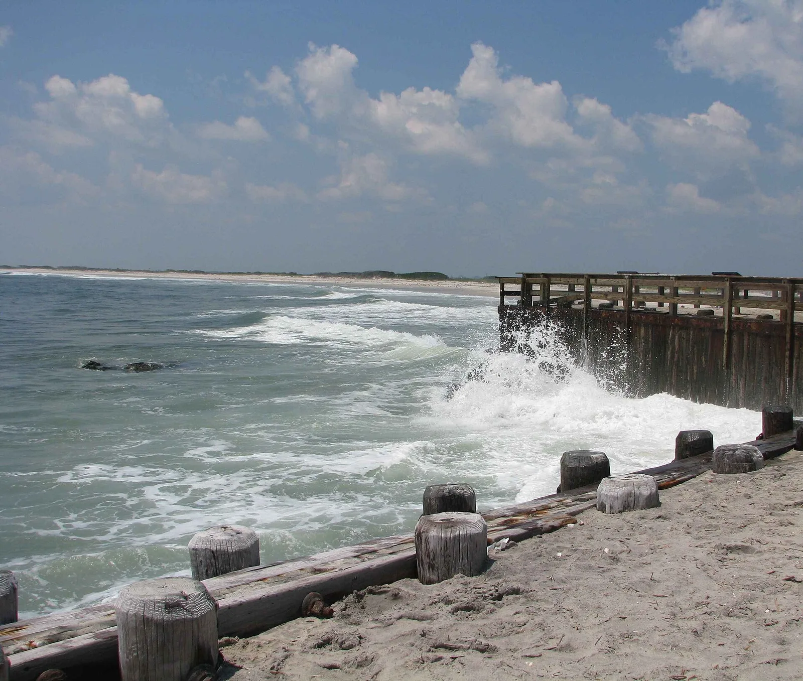 Holgate beach bulkhead — Long Beach Island airbnb marketing
