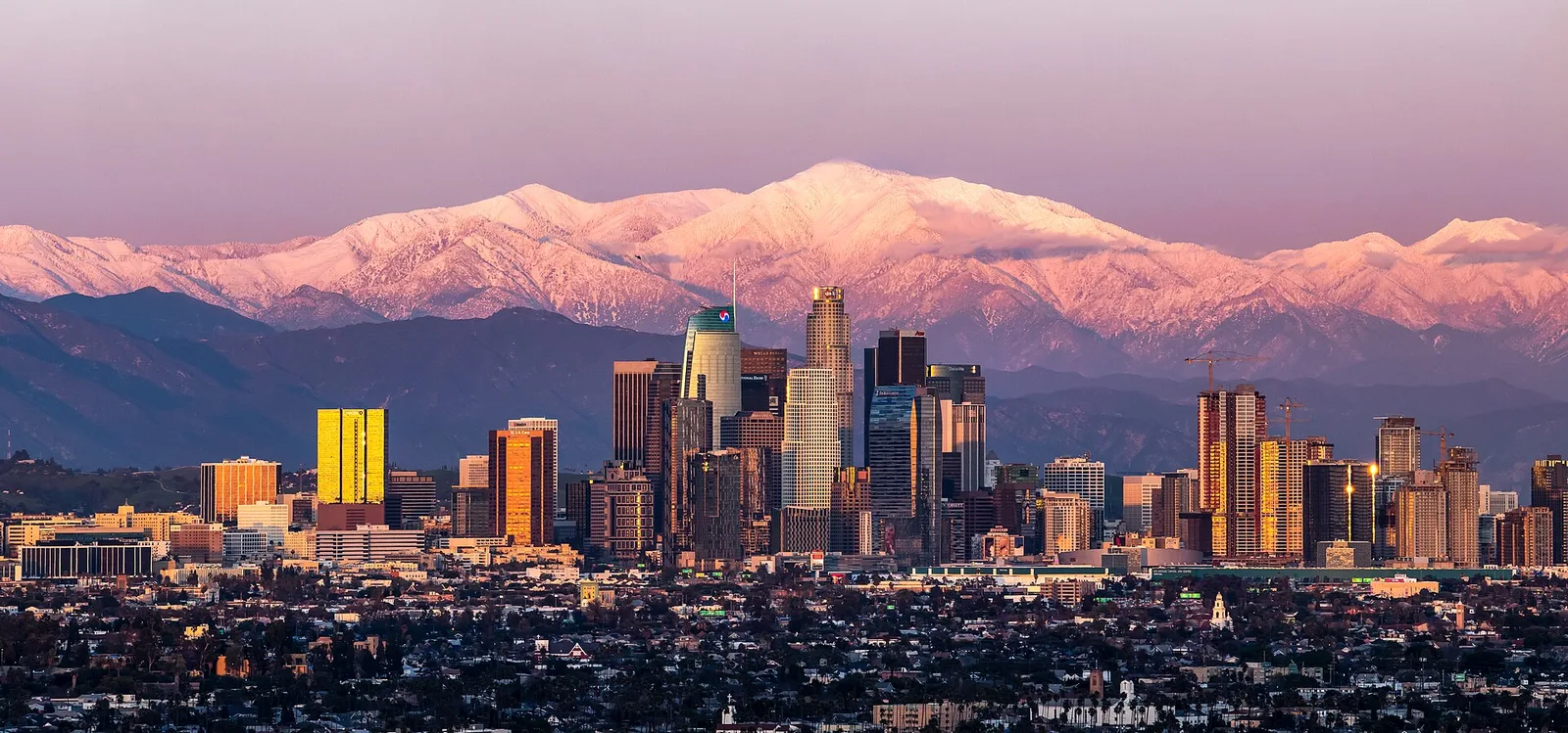 Los Angeles with Mount Baldy — Los Angeles airbnb marketing