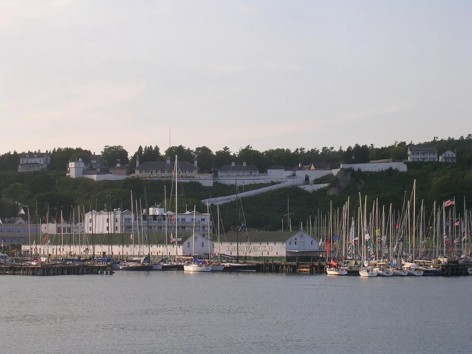 Fort Mackinac from water — Mackinac Island airbnb marketing
