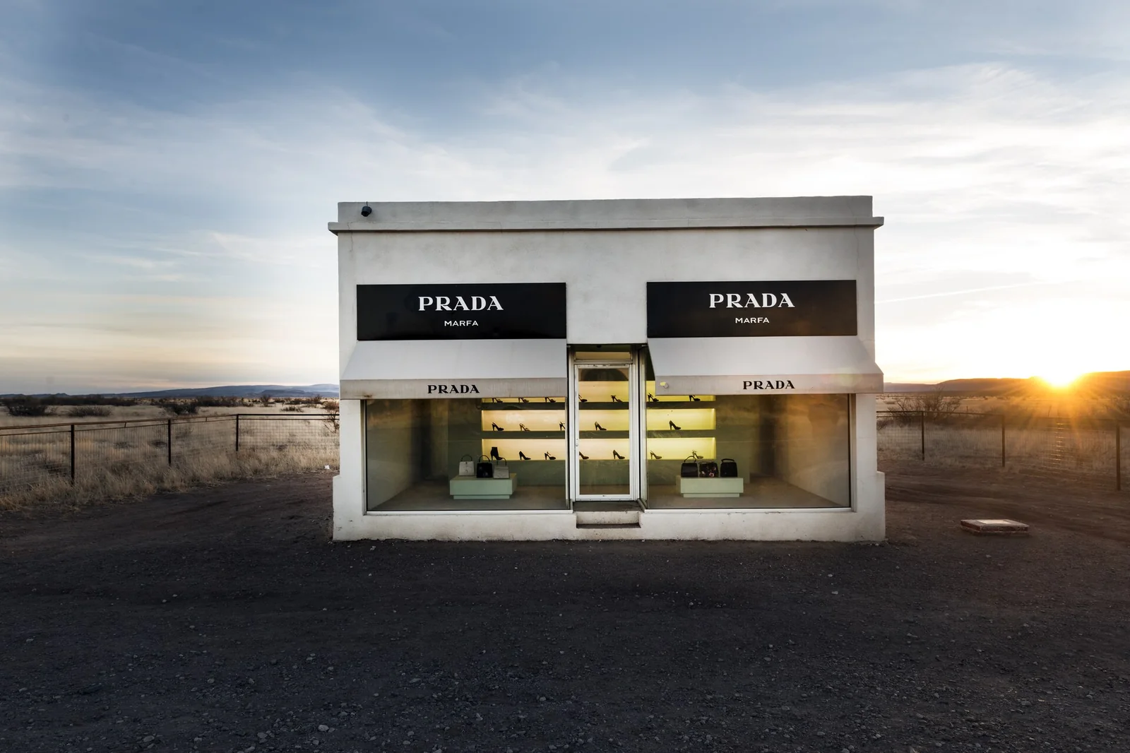 Prada Marfa — Marfa airbnb marketing