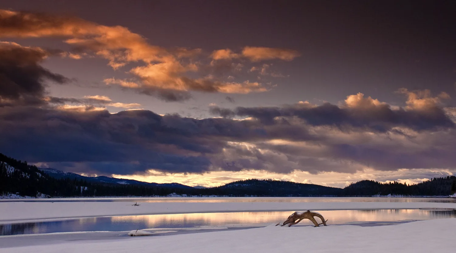 Payette Lake North Shore Sunrise — McCall airbnb marketing