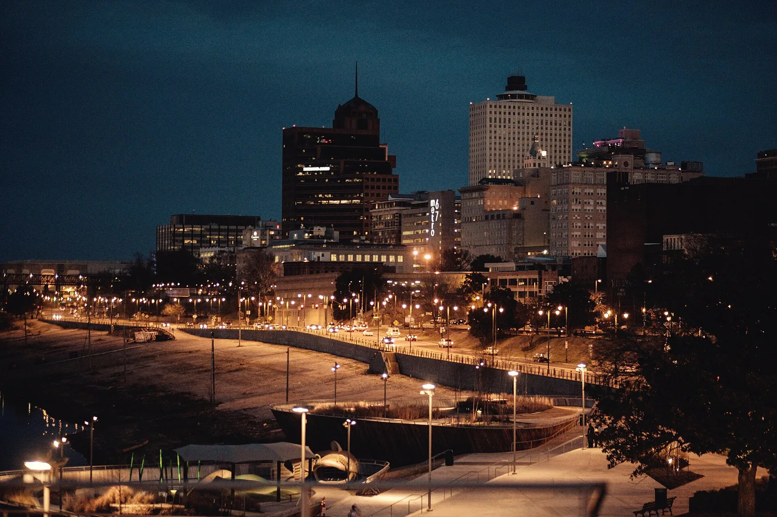 Memphis Skyline at Night January — Memphis airbnb marketing
