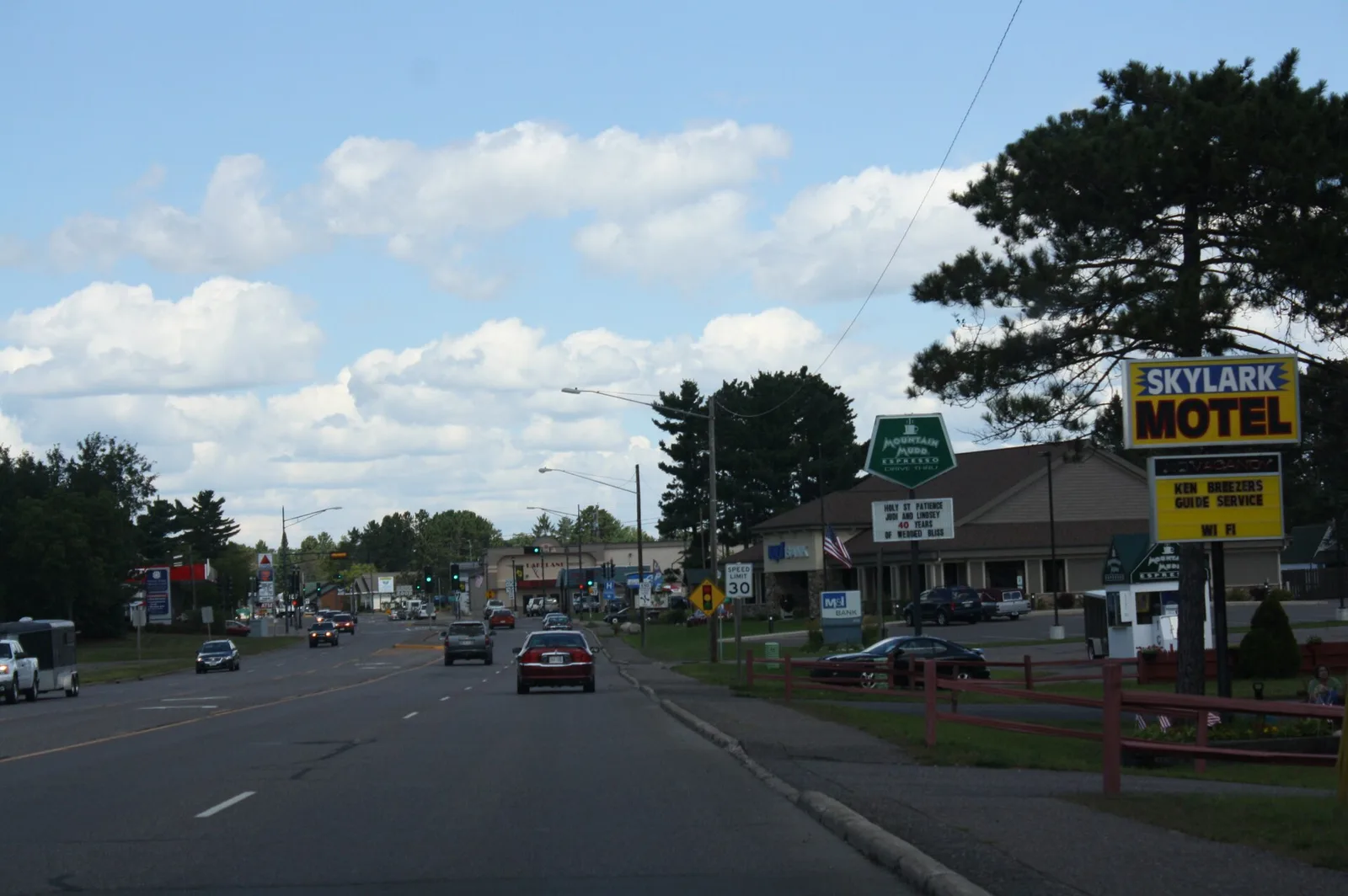 Woodruff Wisconsin Downtown Looking North US51 — Minocqua airbnb marketing