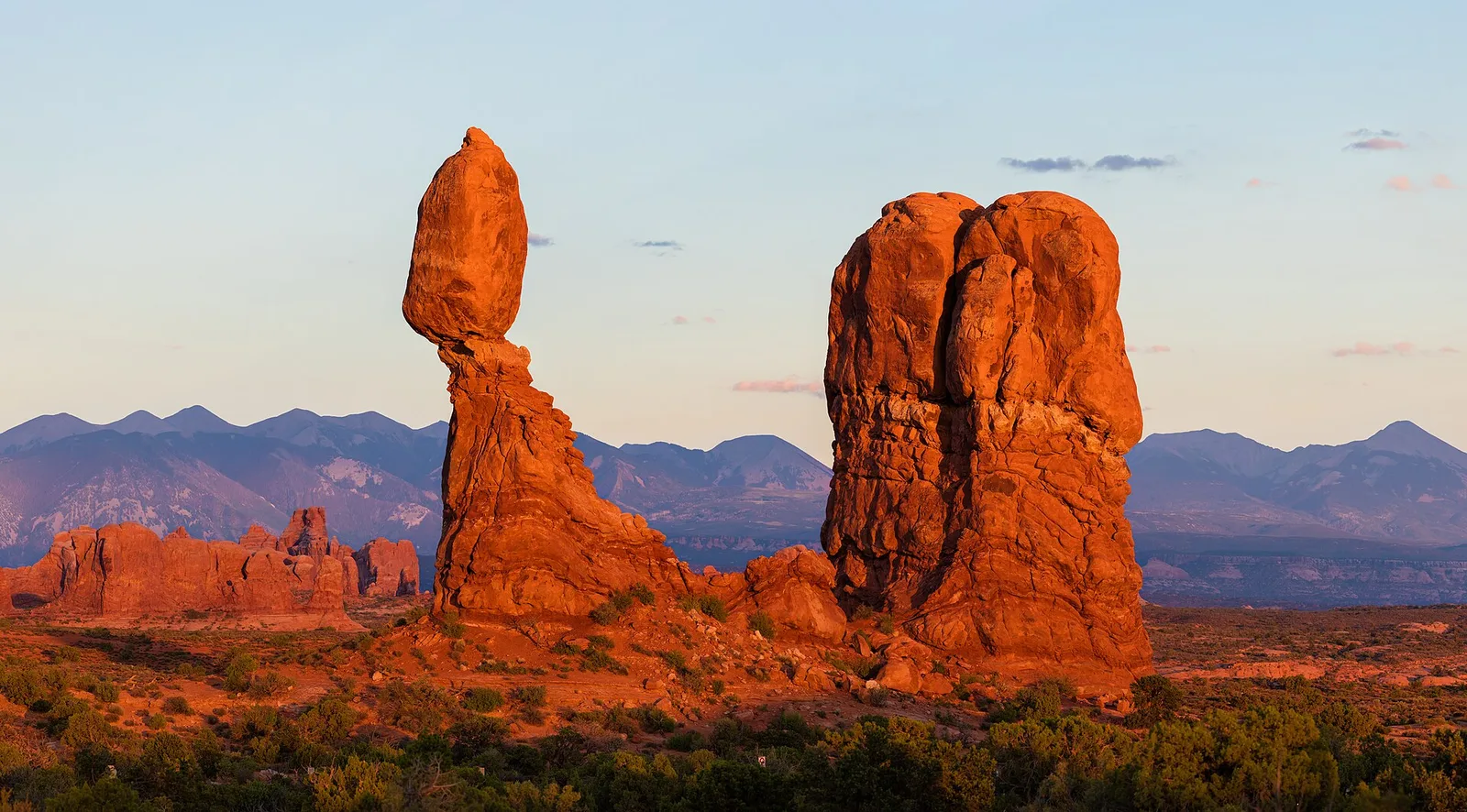 Balanced Rock sunset — Moab airbnb marketing