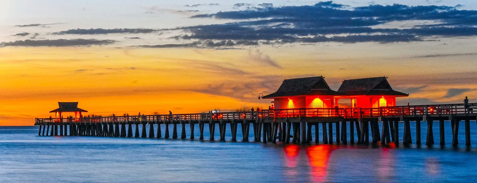 Naples Pier After Sundown — Naples & Marco Island airbnb marketing