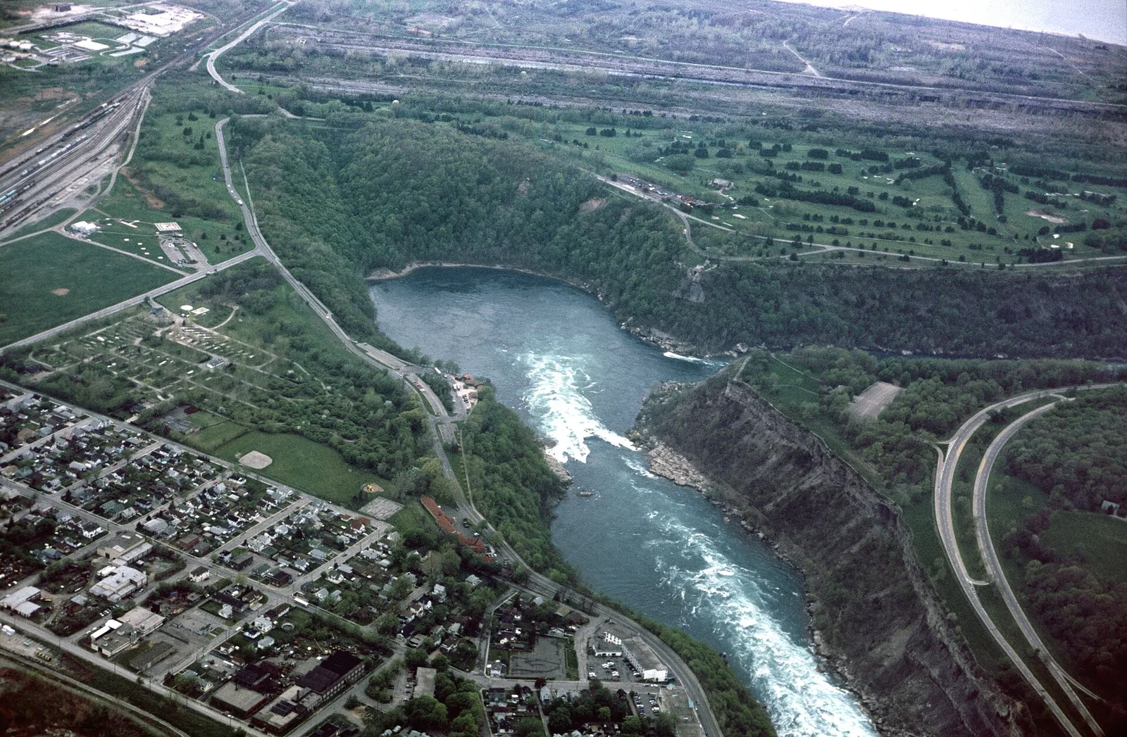 Niagara Falls Whirlpool Aerial View — Niagara Falls New York state park