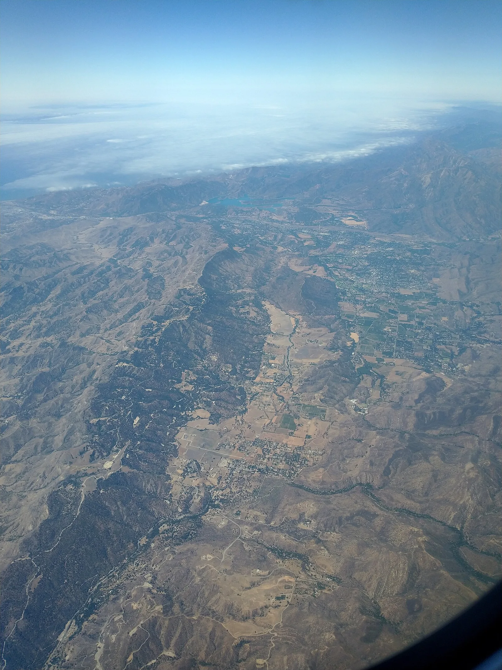 Aerial view of Ojai, California in July — Ojai airbnb marketing