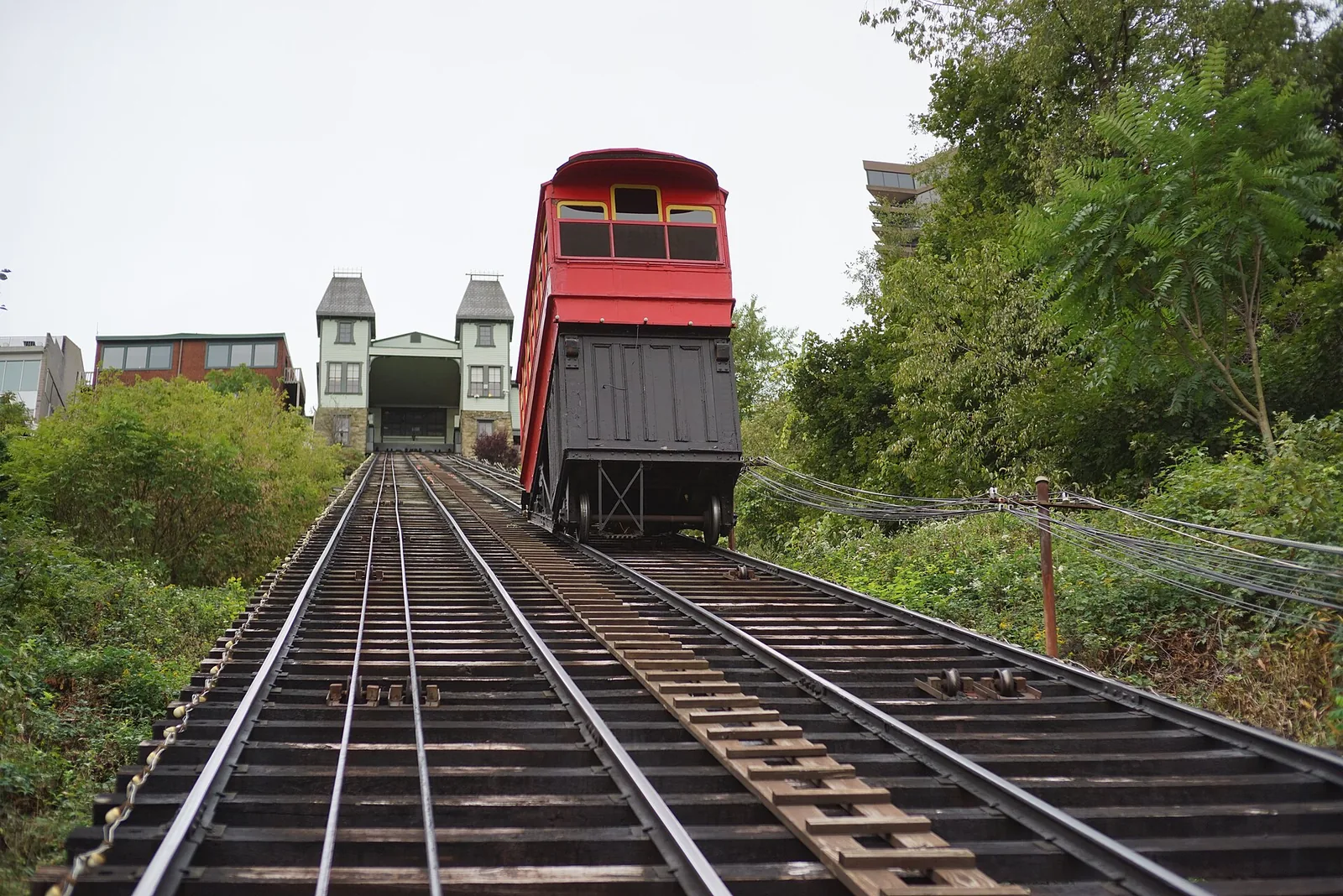 Ascending The Duquesne Incline — Pittsburgh skyline