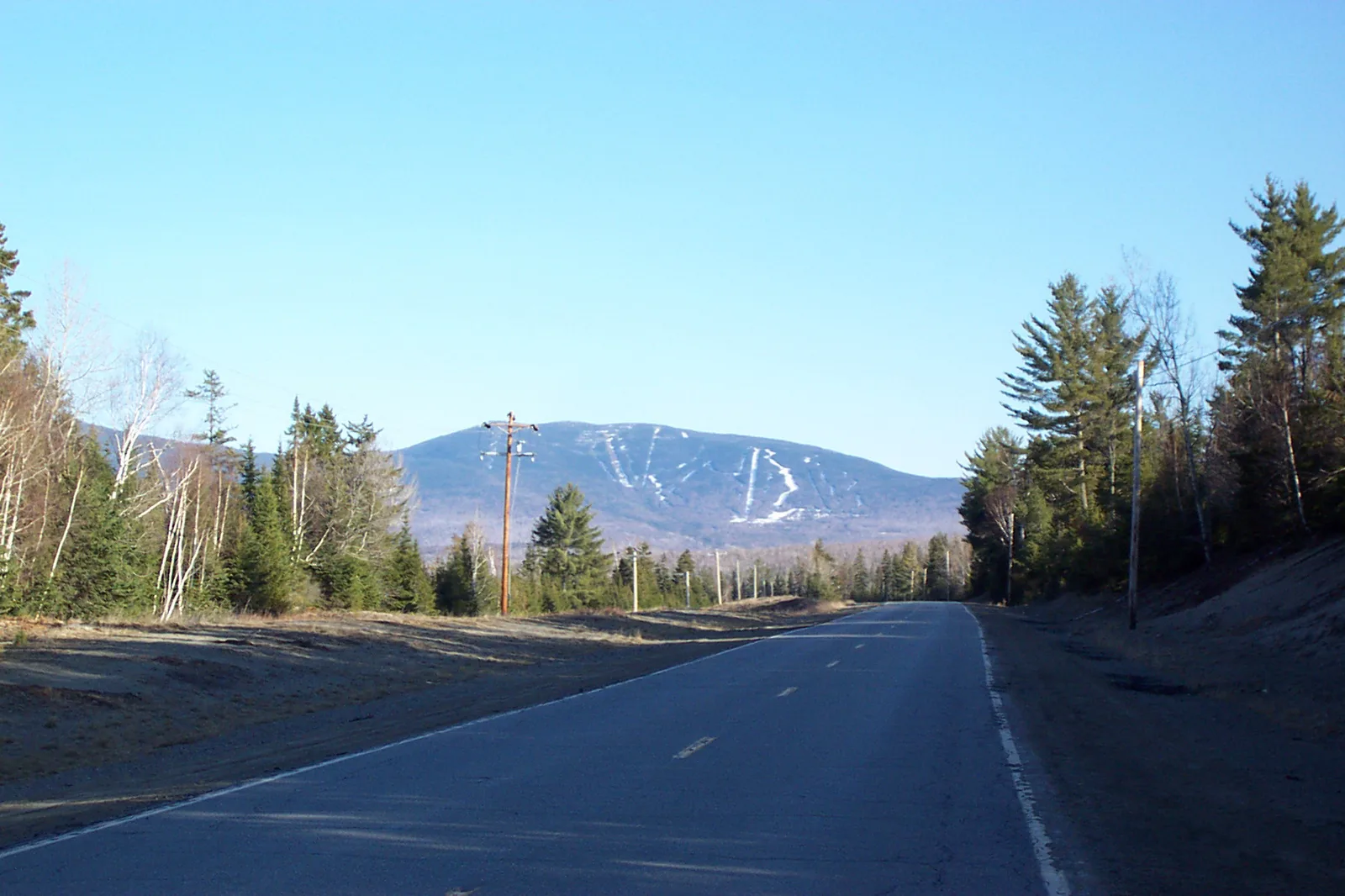 Saddleback Mountain seen From Maine State Route 16 — Rangeley airbnb marketing