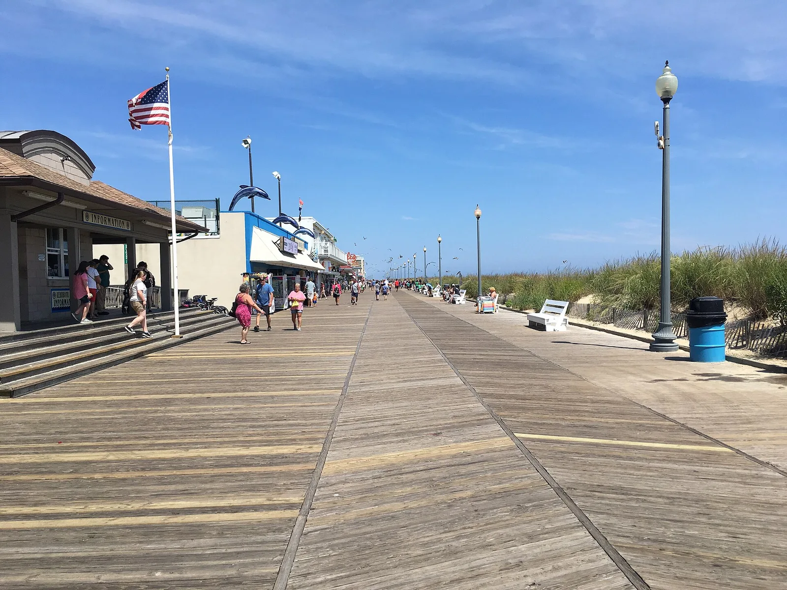 Rehoboth Beach boardwalk at Delaware Avenue looking north — Rehoboth Beach airbnb marketing