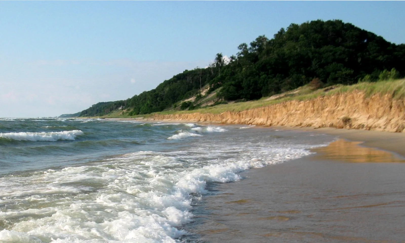Water and Covered Dune, Looking North, Saugatuck Dunes State Park, Michigan — Saugatuck airbnb marketing