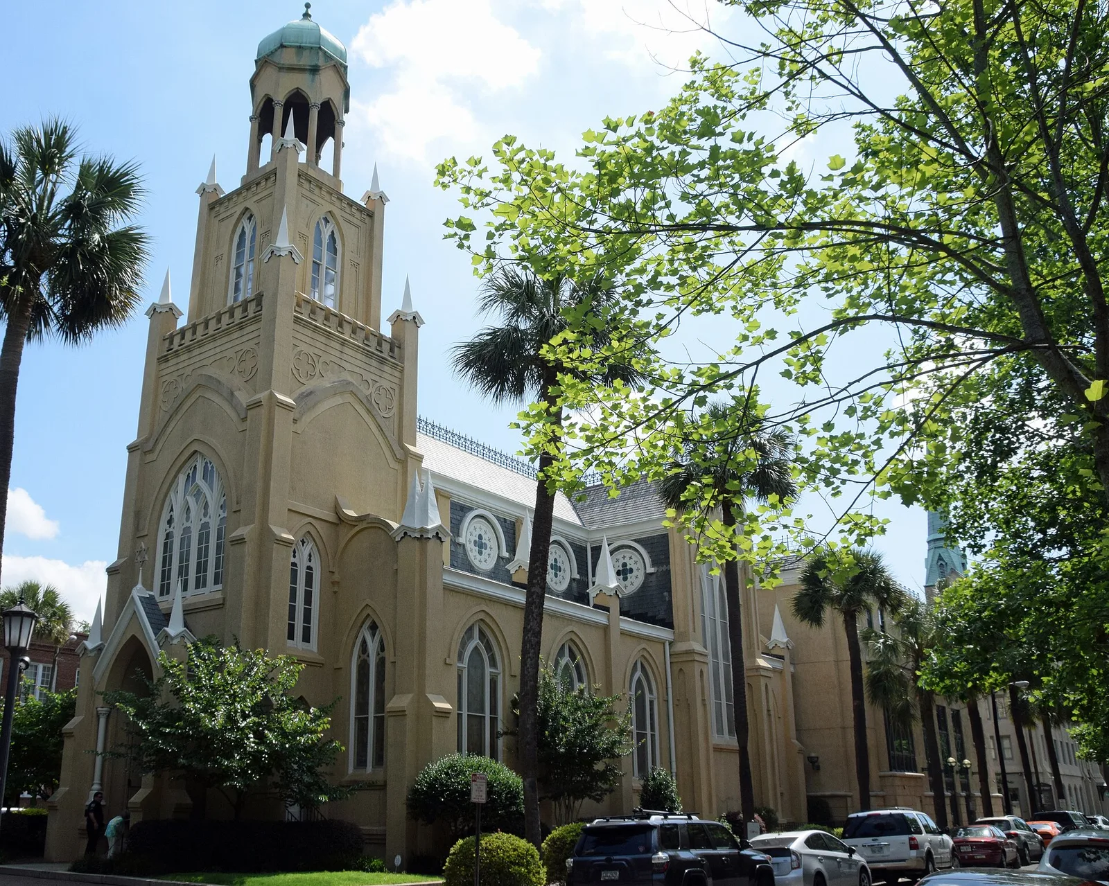 Savannah GA USA Congregation Mickve Israel side — Savannah airbnb marketing