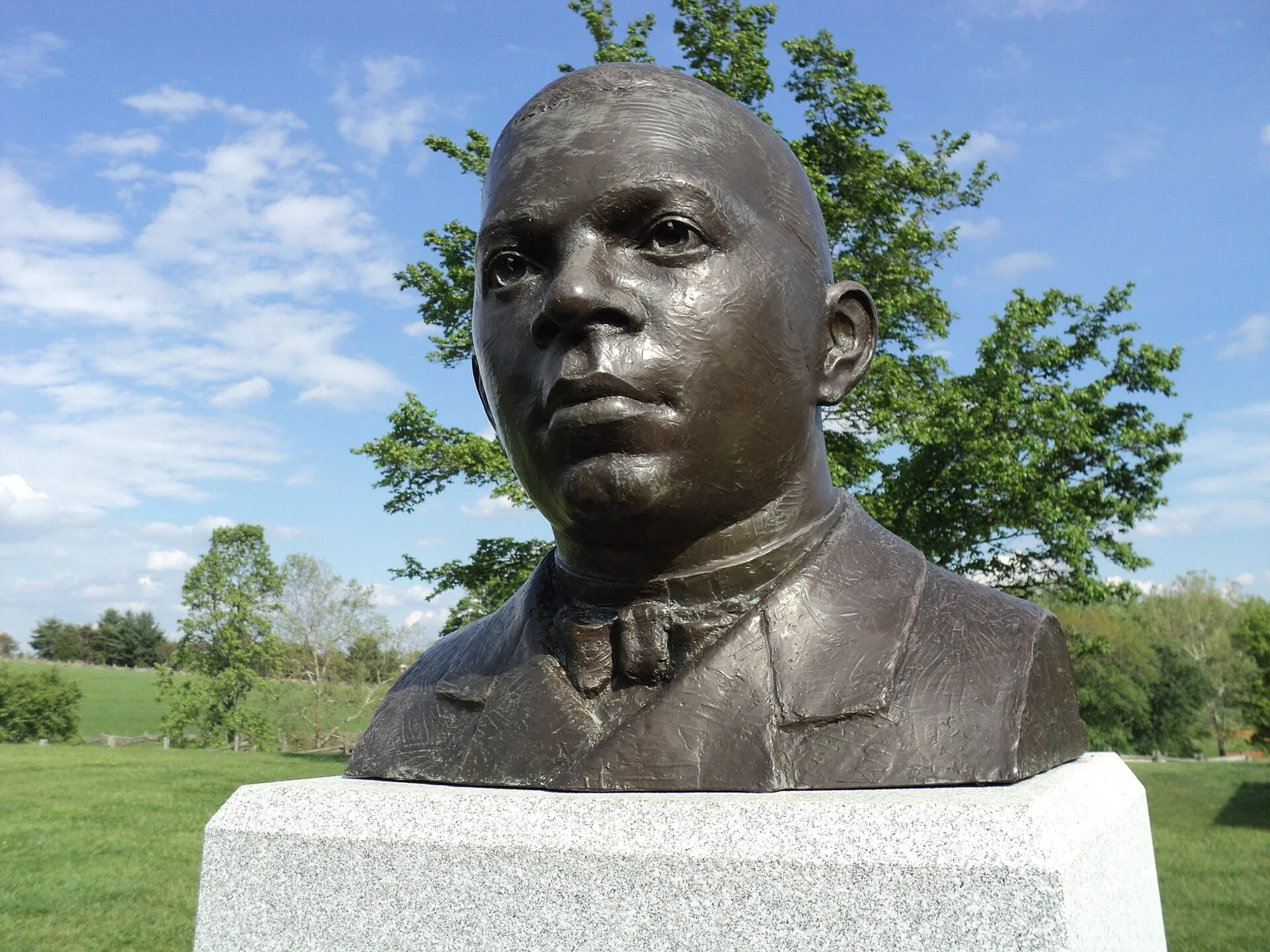 Booker T Washington bust Booker T Washington National Monument — Smith Mountain Lake airbnb marketing