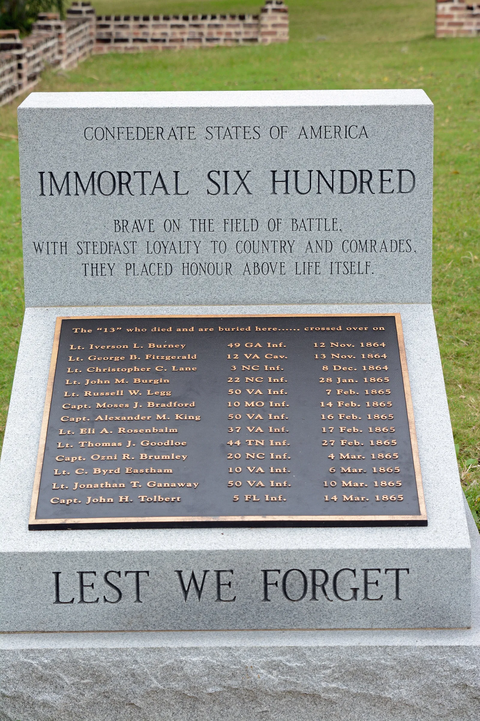 Immortal Six Hundred memorial, Fort Pulaski, GA, US — Tybee Island airbnb marketing