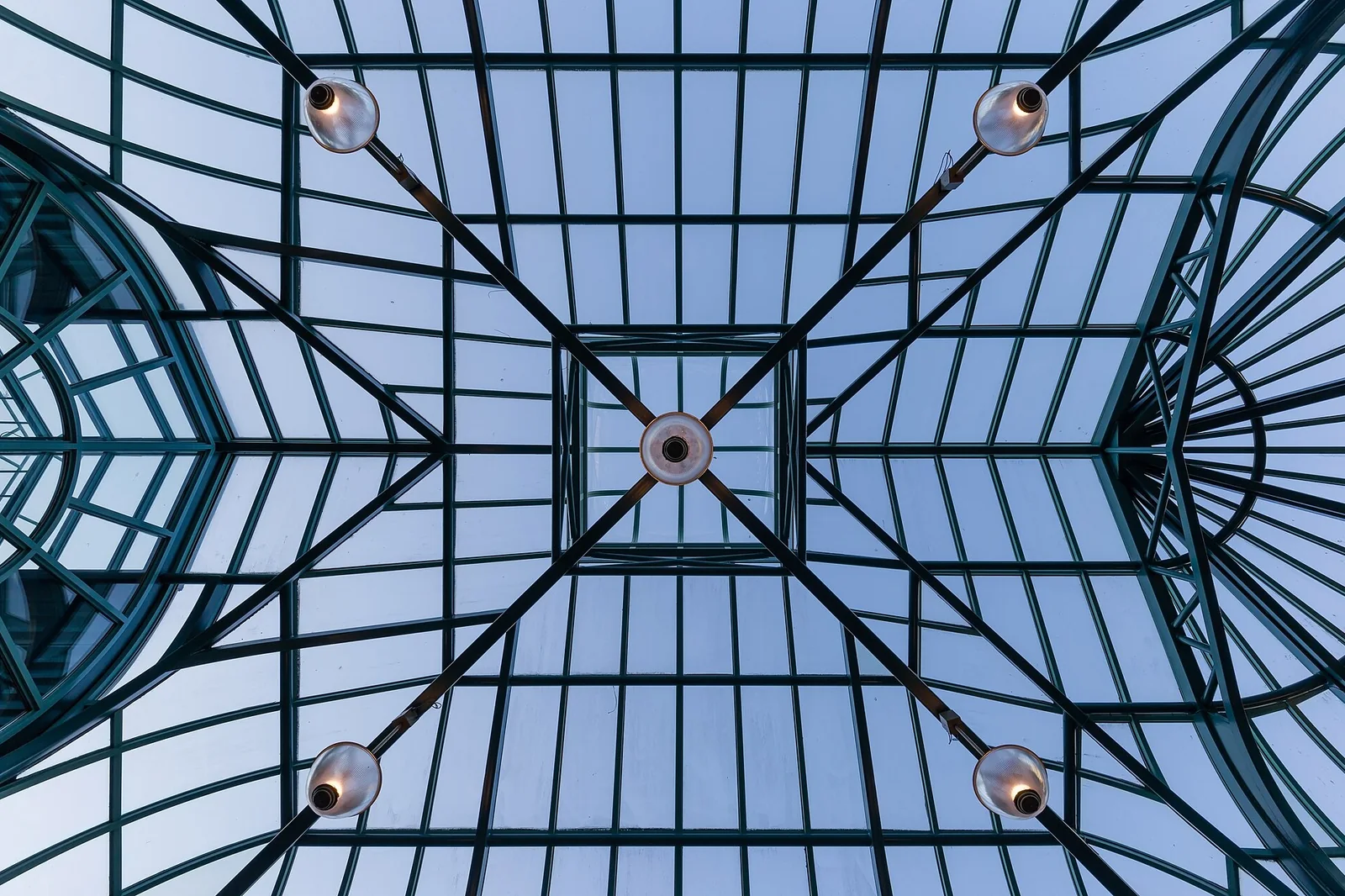Glass roof of the Victoria Conference Centre — Victoria airbnb marketing