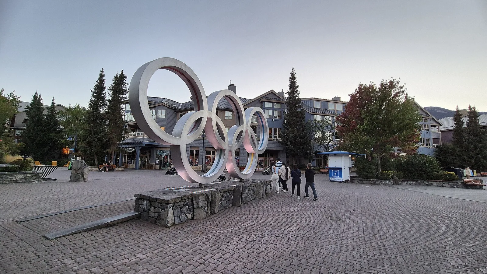 The Olympic Rings in Whistler Village — Whistler airbnb marketing