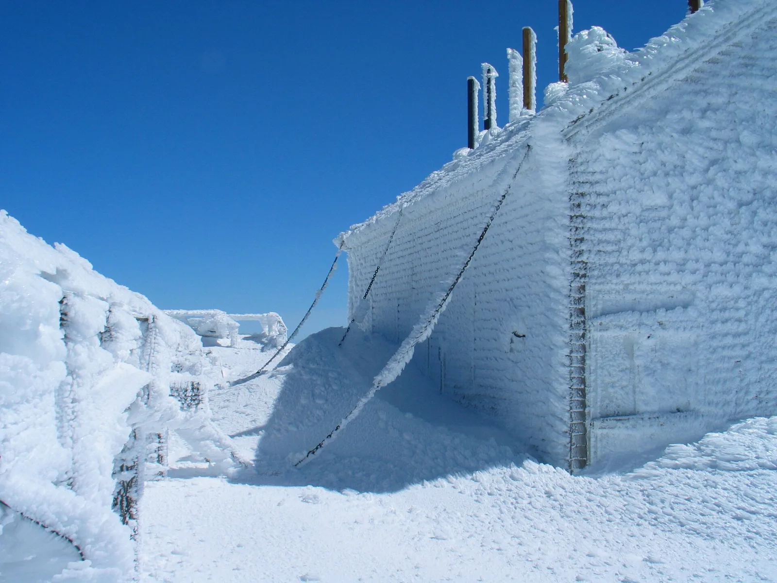 Mount Washington chained building — The White Mountains airbnb marketing