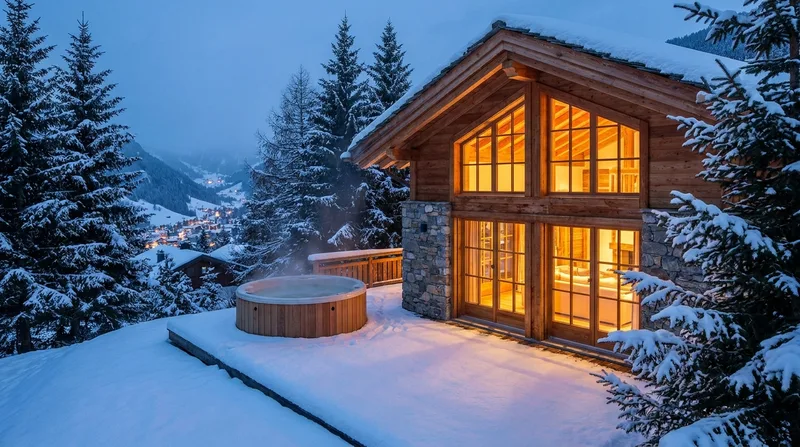 Luxury ski chalet marketing